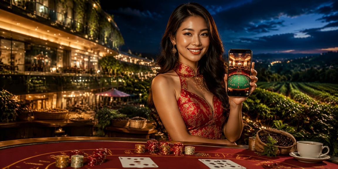 Người phụ nữ mặc áo dài tại Mũi Né kiểm tra bonus nạp tiền trên điện thoại