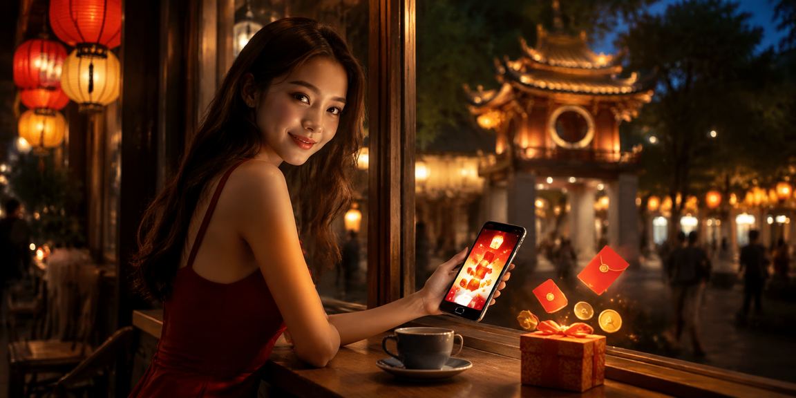 Người dùng Hà Nội kiểm tra thưởng jackpot tại quán cà phê với bao lì xì đỏ